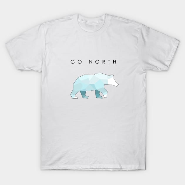 Go North - Polar bear (light) T-Shirt by MikeDrago